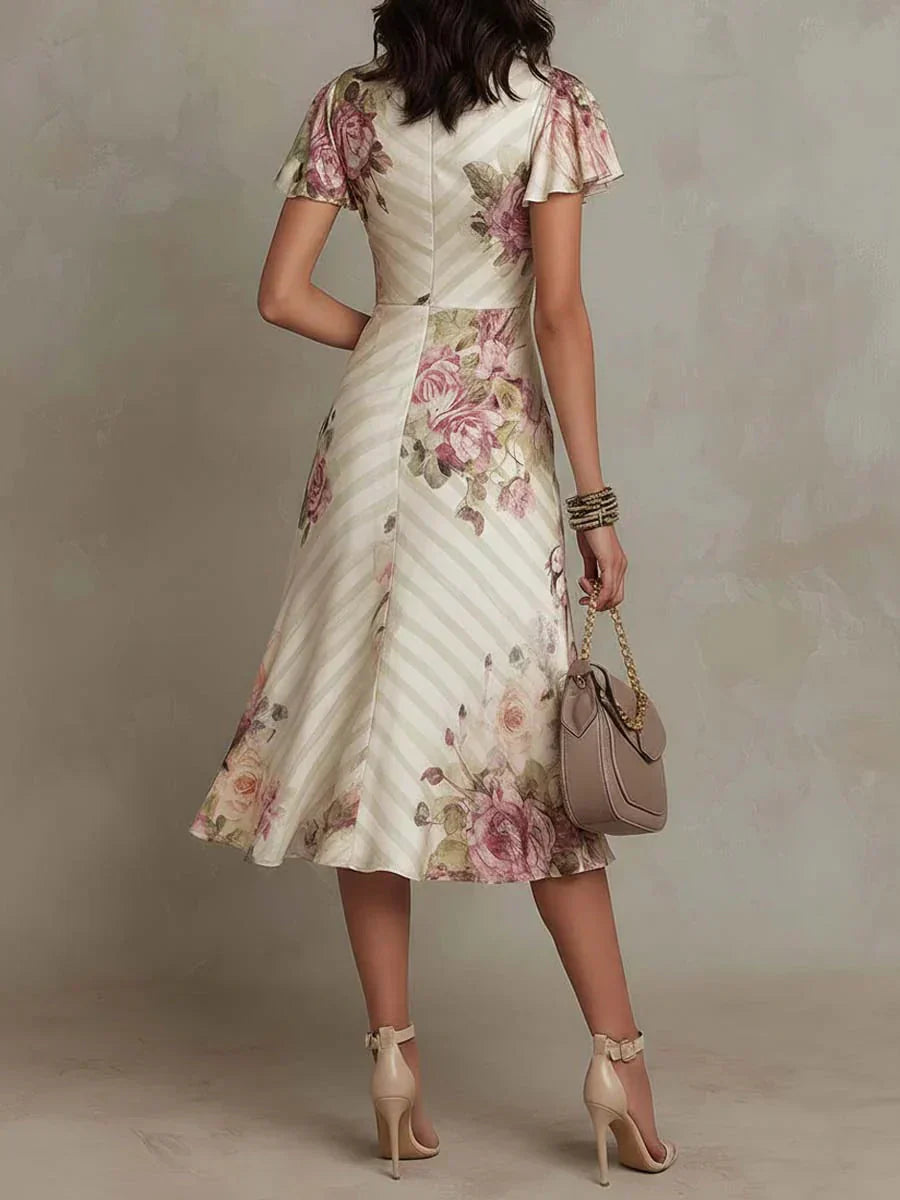 Alba™ — Rochie midi elegantă cu model floral
