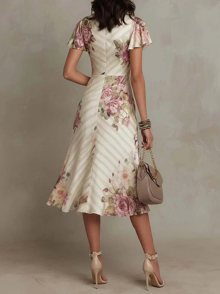 Alba™ — Rochie midi elegantă cu model floral