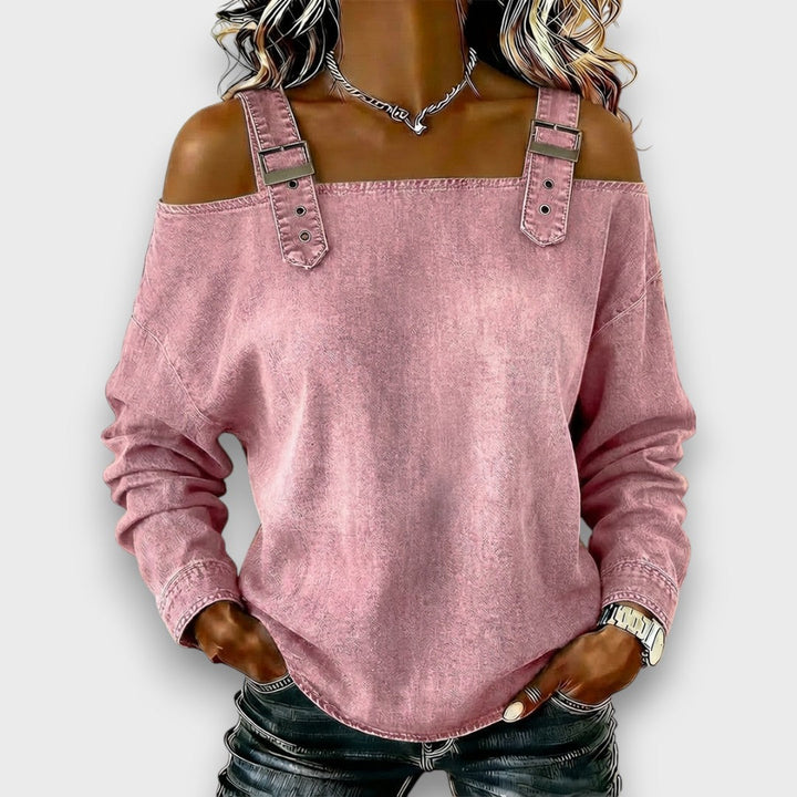 Elama | Denim bluse