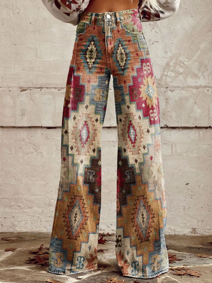 Léa - Pantaloni eleganți retro
