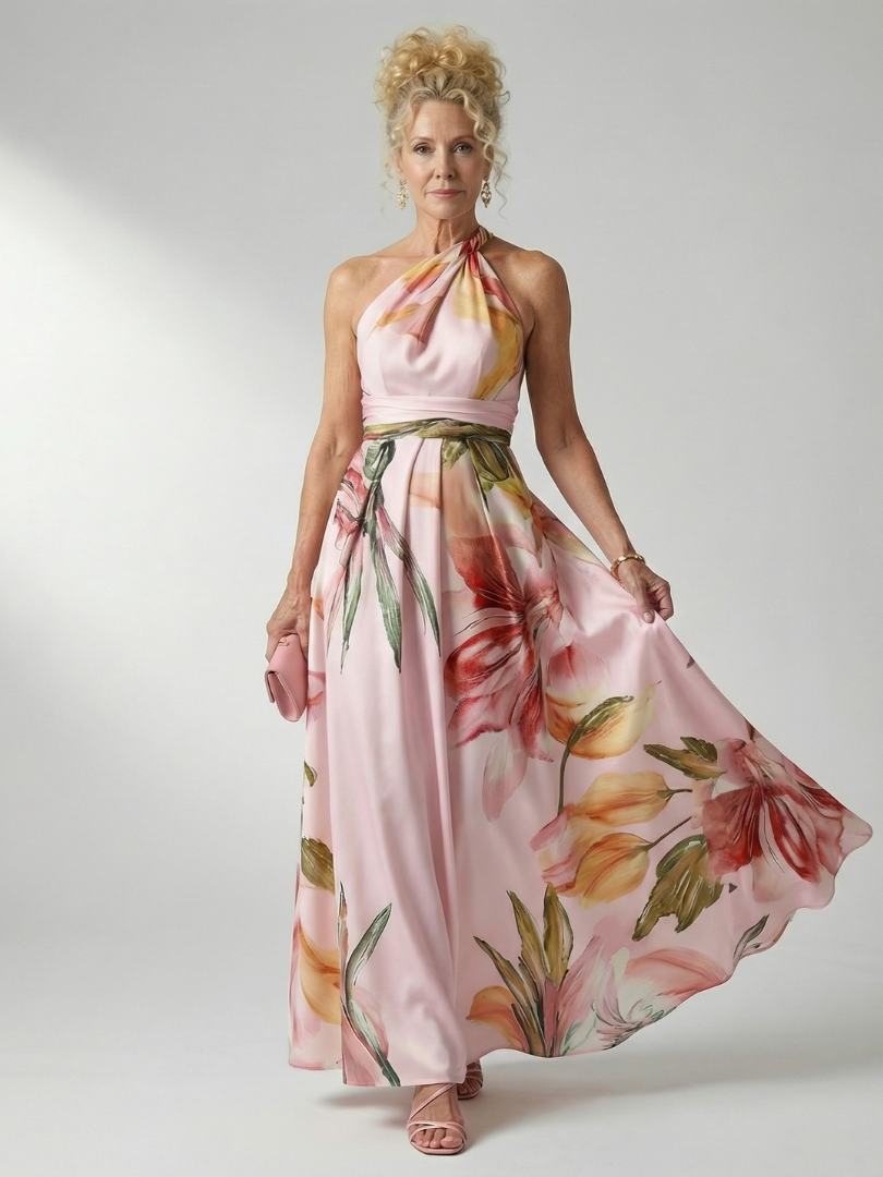 Amiel | Rochie maxi ușoară cu imprimeu floral
