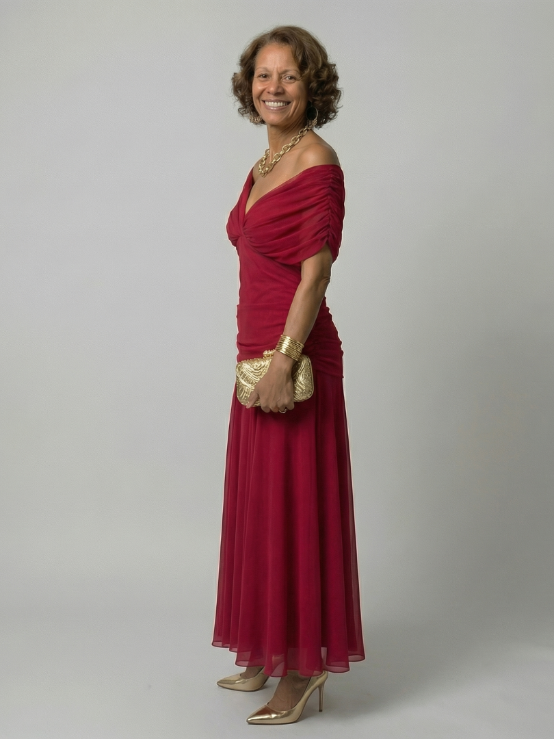 Calen | Rochie midi cu umerii goi