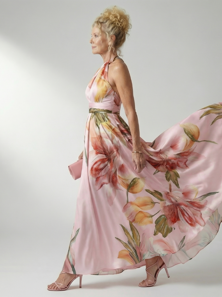Amiel | Rochie maxi ușoară cu imprimeu floral