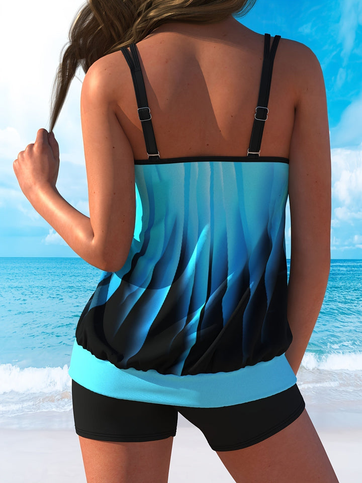 Mila | Tankini Set with Gradient Colour in Plus Sizes