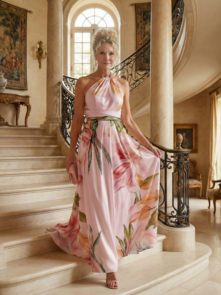 Amiel | Rochie maxi ușoară cu imprimeu floral