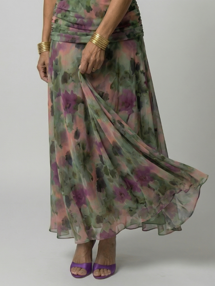 Calen | Rochie midi cu umerii goi