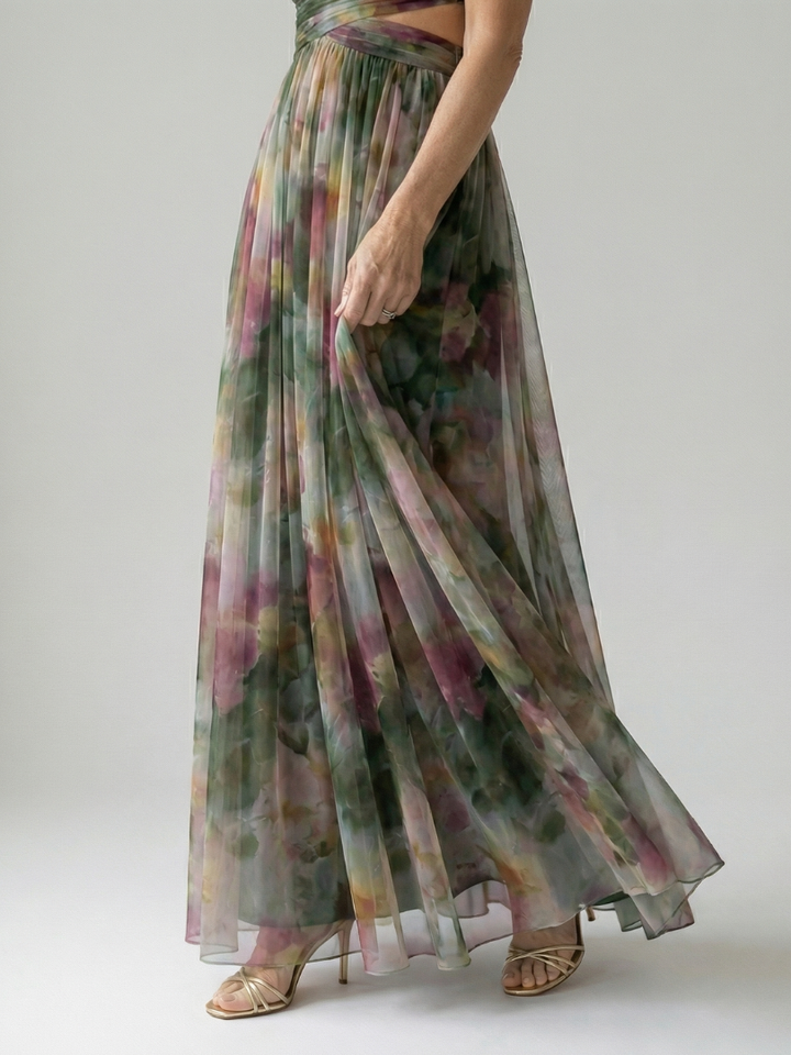 Isel | Rochie maxi moale, înfășurată în moale