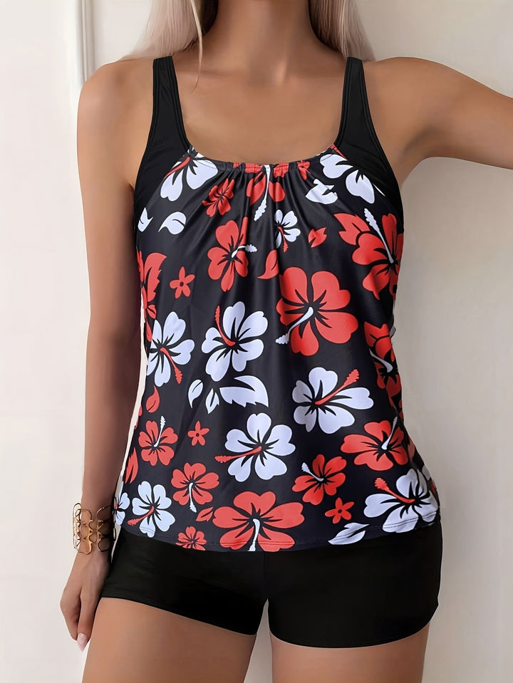 Elena | Tankini Set with Floral Print