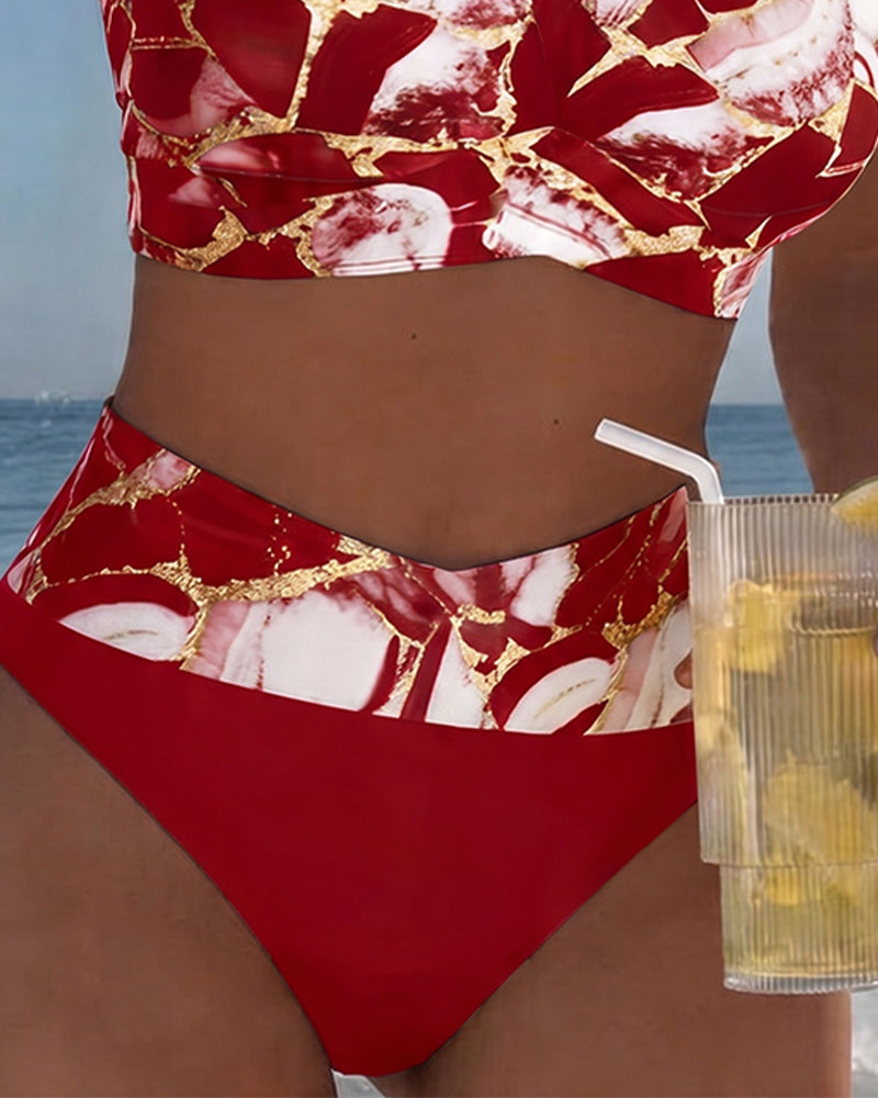 Luna™ — Bikini cu Bretele Creative și Decolteu