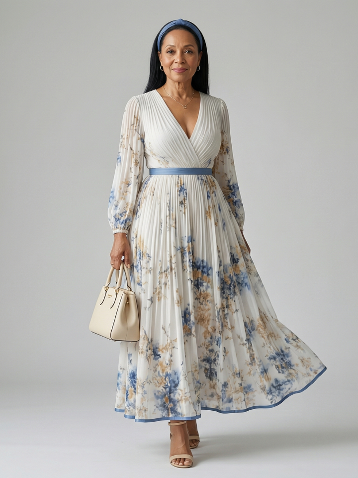 Rielle | Rochie midi plisată