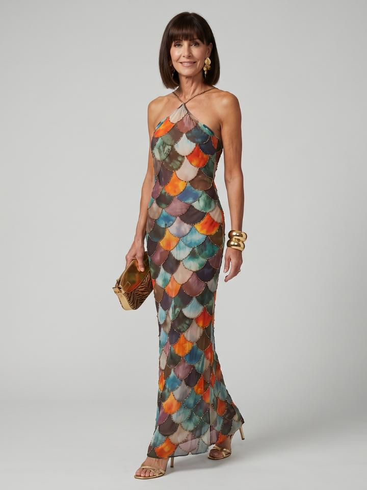 Larkin | Rochie maxi mulată