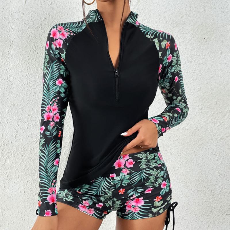 Saria | Two-Piece Long Sleeve Tankini Set
