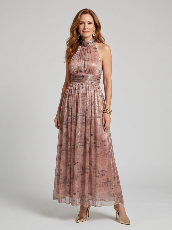 Imogen | Rochie midi fără mâneci cu finisaj texturat