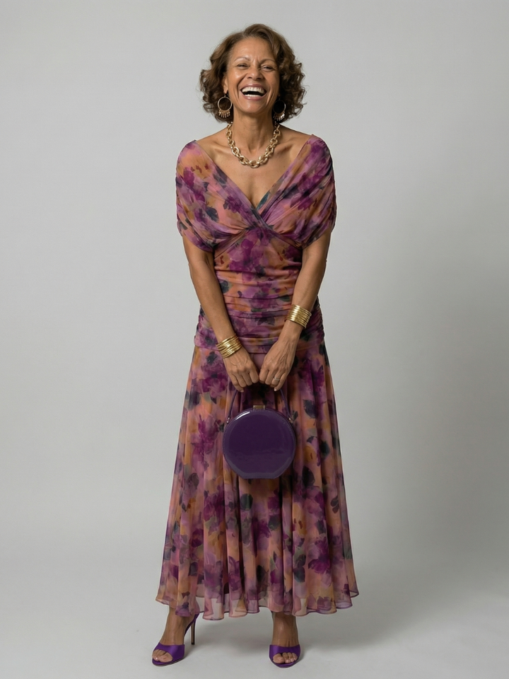Calen | Rochie midi cu umerii goi