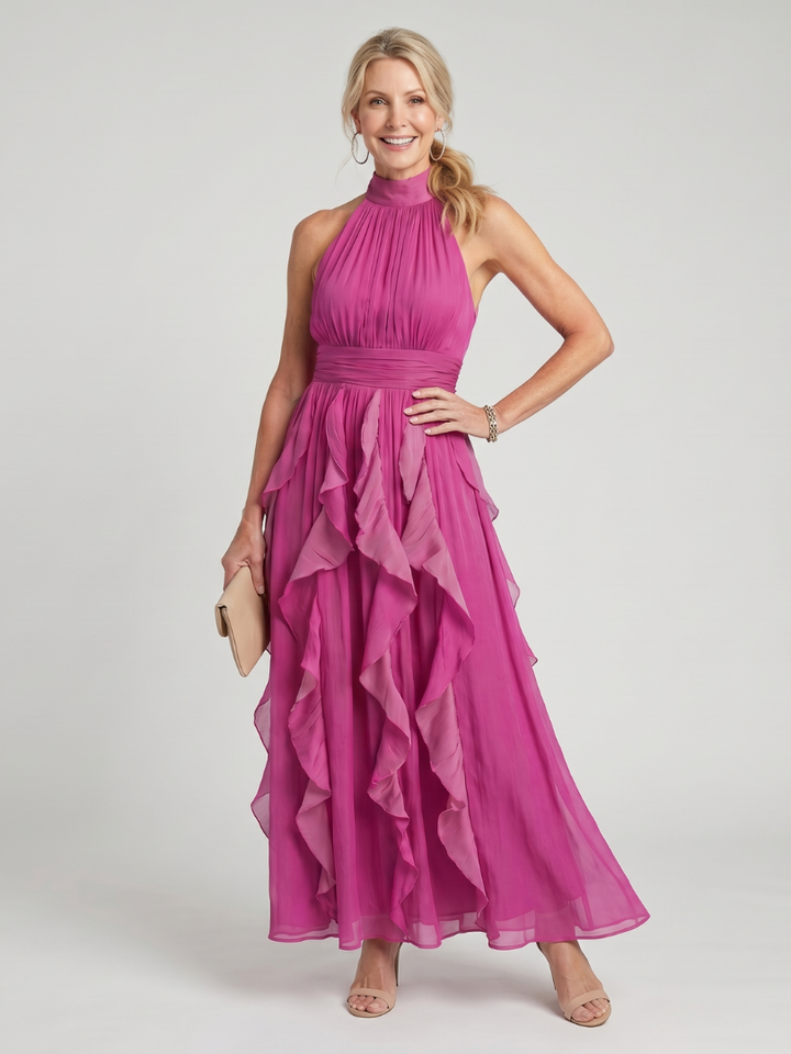 Orea | Rochie maxi cu guler înalt