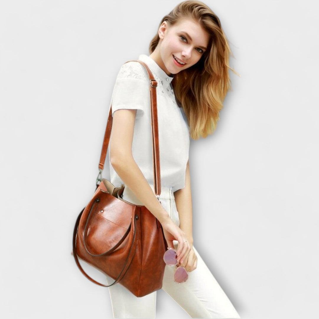 Leah - 4-Piece Vintage Bag Set