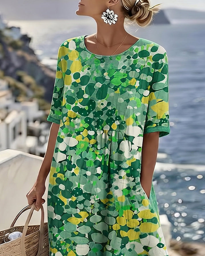 Elena™ — Rochie midi florală elegantă de vară
