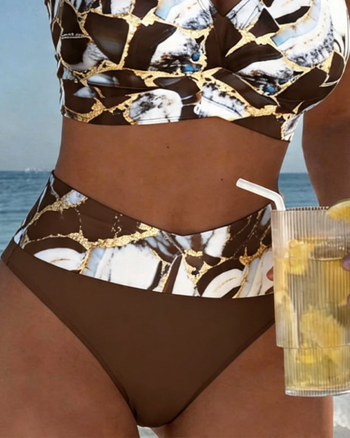 Luna™ — Bikini cu Bretele Creative și Decolteu
