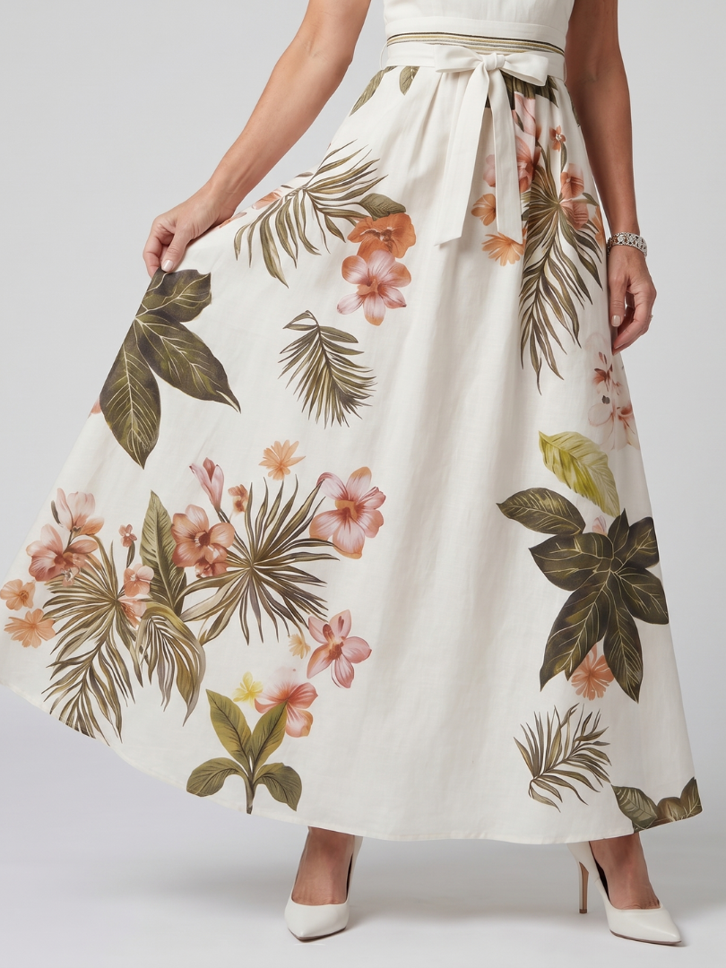 Wiese | Rochie maxi cu imprimeu floral și imprimeu floral