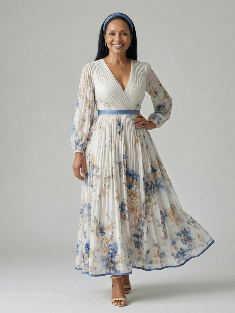 Rielle | Rochie midi plisată