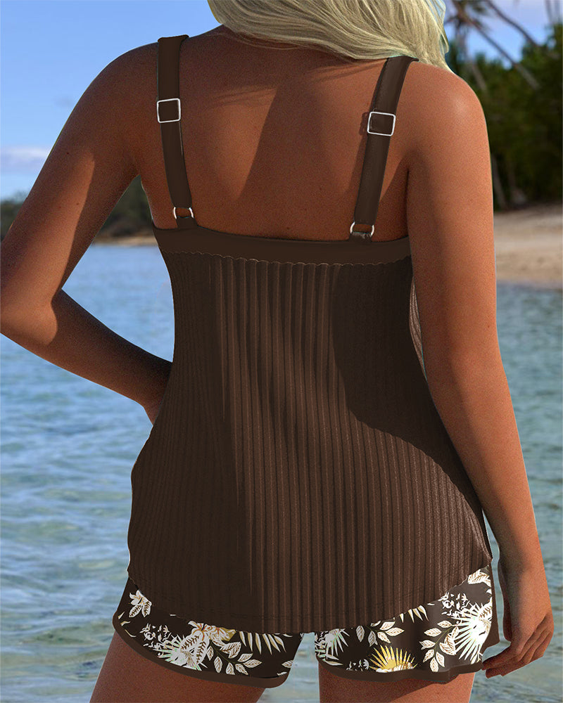 Solea — Tankini Elegant Cu Dungi Scurte