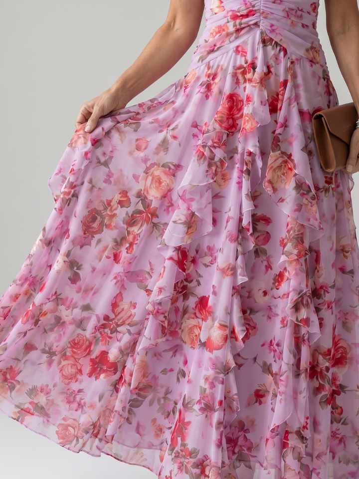 Nori | Rochie maxi cu imprimeu floral