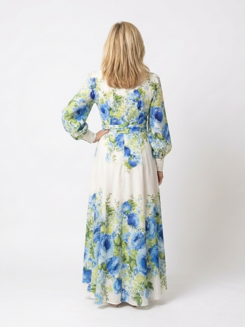 Harper | Rochie maxi cu mânecă lungă