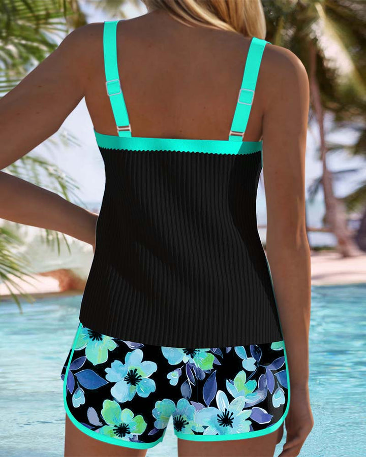 Maren | Tankini Set with Floral Design