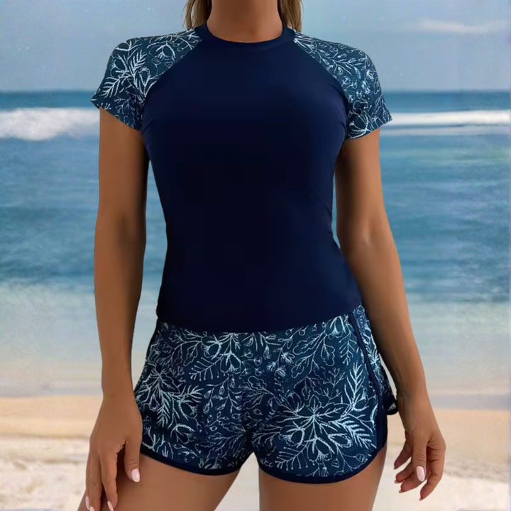 Viviane | Short Sleeve Two-Piece Swimsuit Set