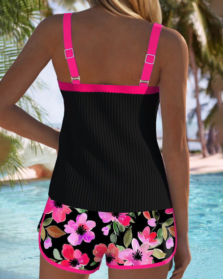 Maren | Tankini Set with Floral Design