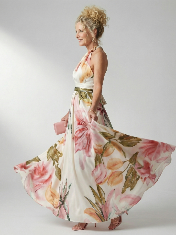 Amiel | Rochie maxi ușoară cu imprimeu floral