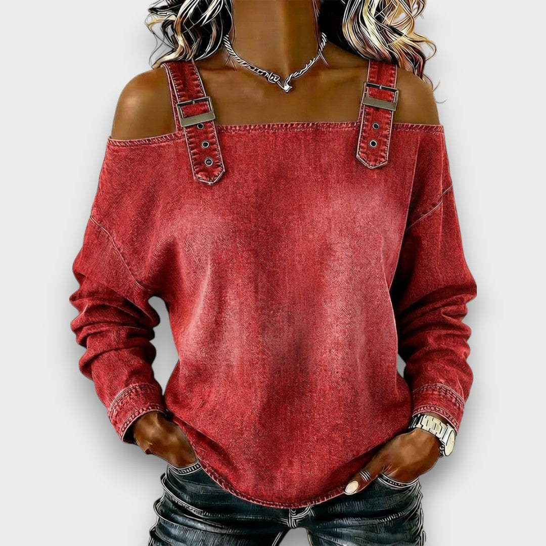 Elama | Denim bluse