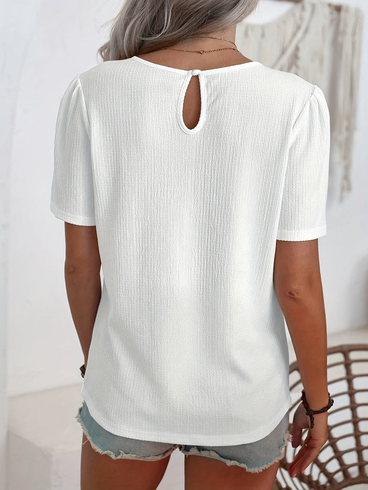 Noémie™ — Tricou elegant cu textură subtilă