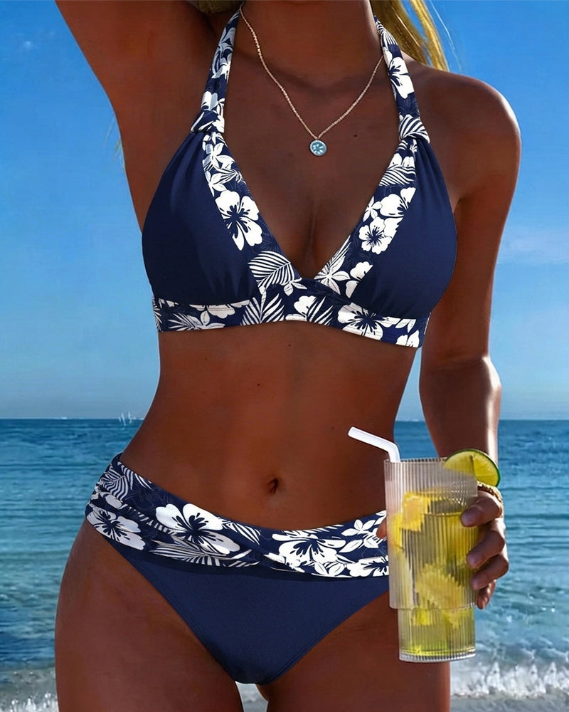 Marella — Bikini imprimat cu decolteu în V