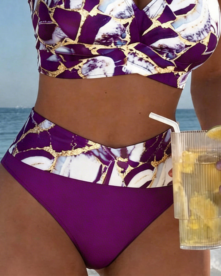Luna™ — Bikini cu Bretele Creative și Decolteu