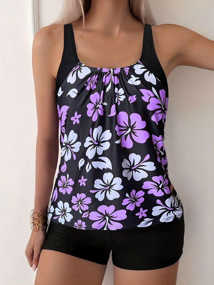 Elena | Tankini Set with Floral Print