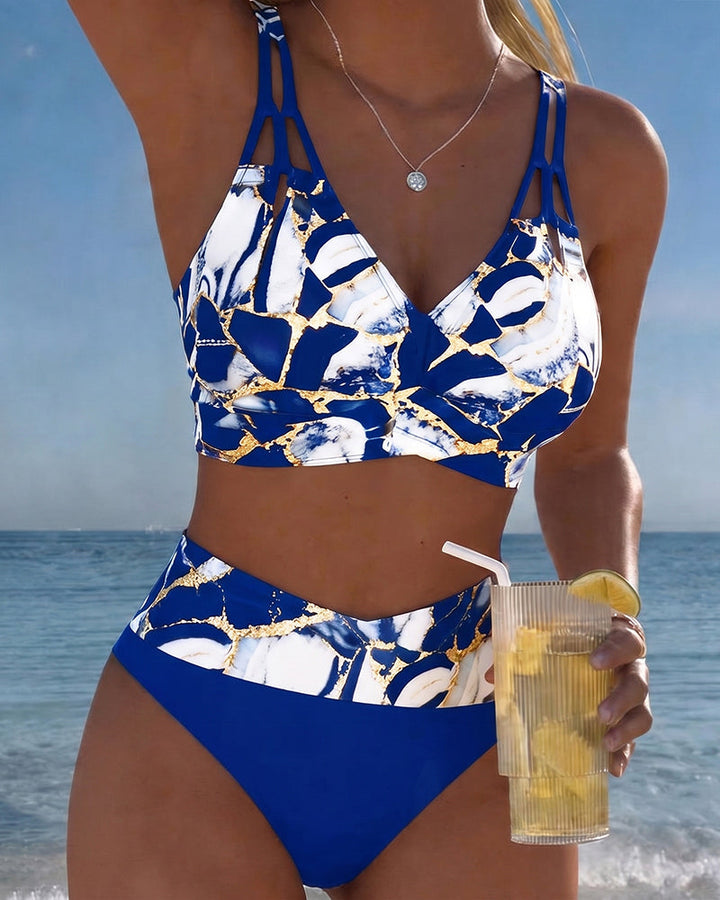 Luna™ — Bikini cu Bretele Creative și Decolteu
