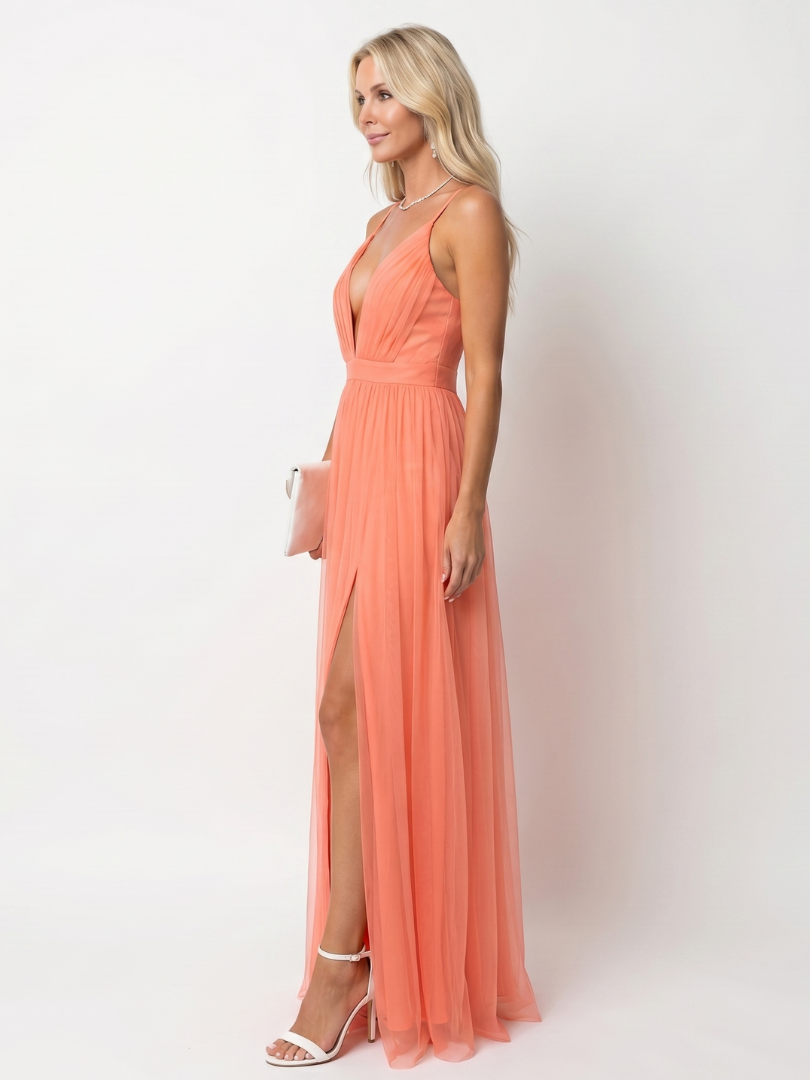 Tia | Rochie maxi cu decolteu adânc în V