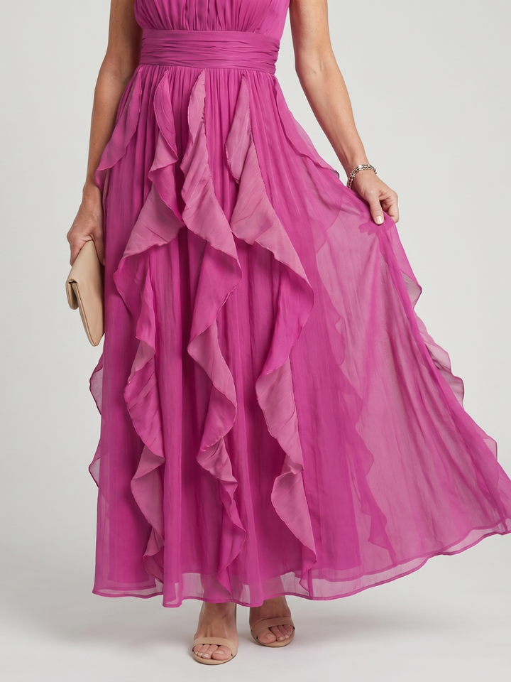 Orea | Rochie maxi cu guler înalt