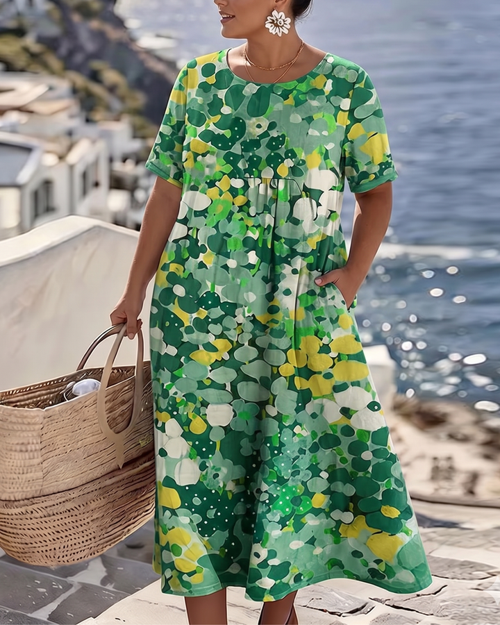Elena™ — Rochie midi florală elegantă de vară