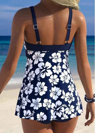 Modlily™ — Costum de baie tankini cu imprimeu floral și talie medie