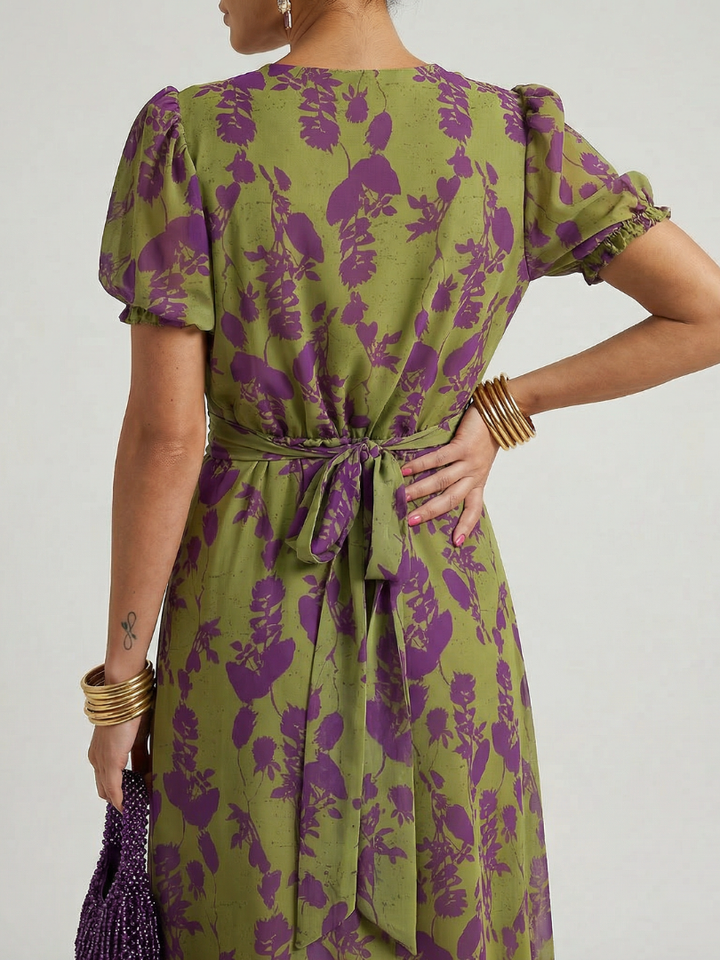 Virel | Rochie midi lejeră cu imprimeu floral