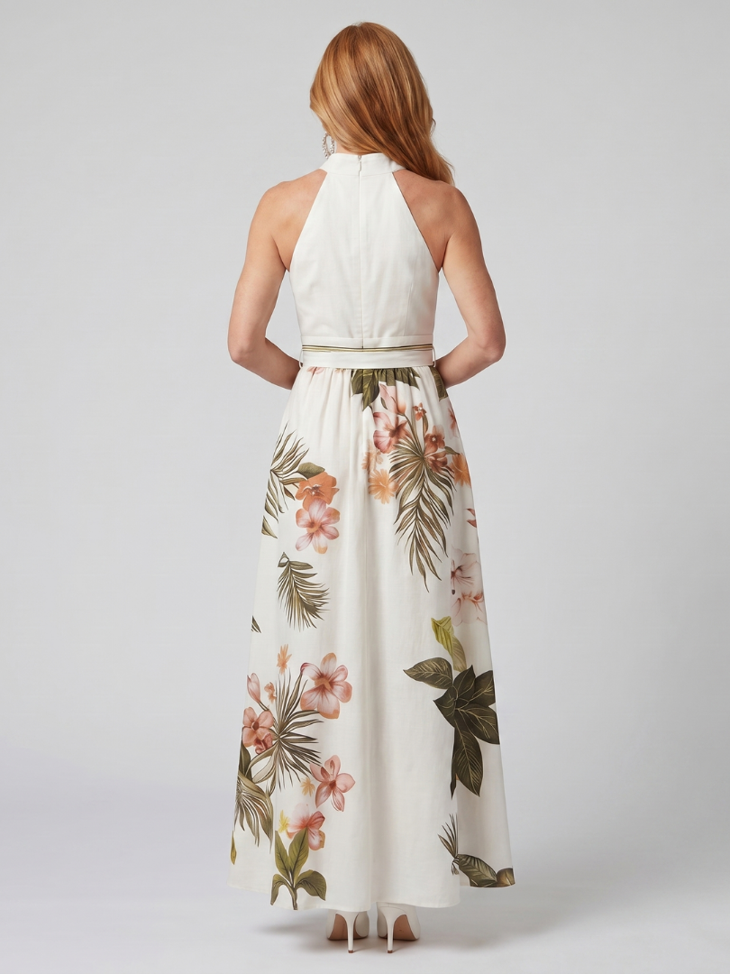 Wiese | Rochie maxi cu imprimeu floral și imprimeu floral