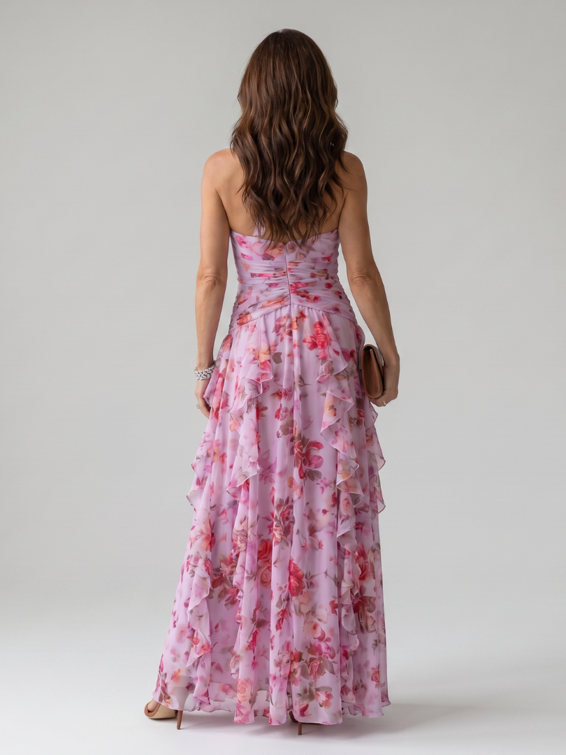 Nori | Rochie maxi cu imprimeu floral