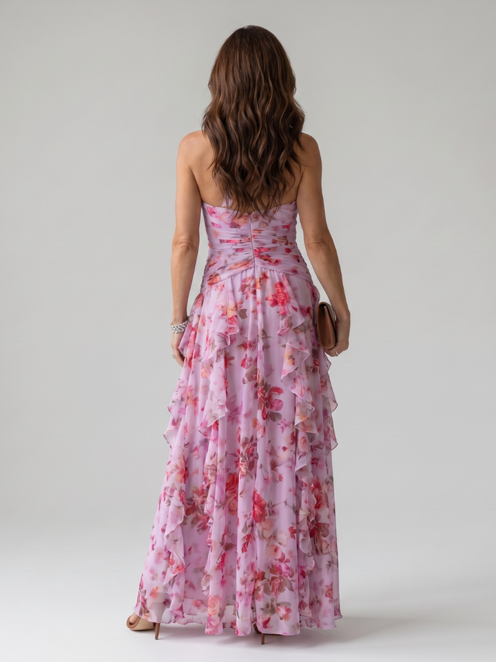 Nori | Rochie maxi cu imprimeu floral
