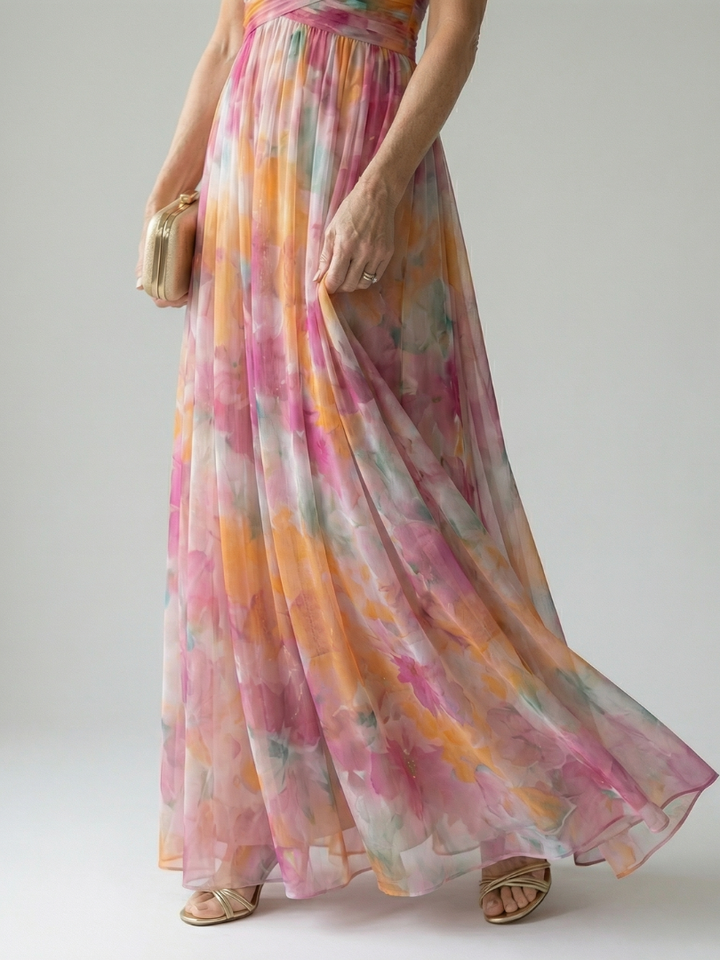 Isel | Rochie maxi moale, înfășurată în moale