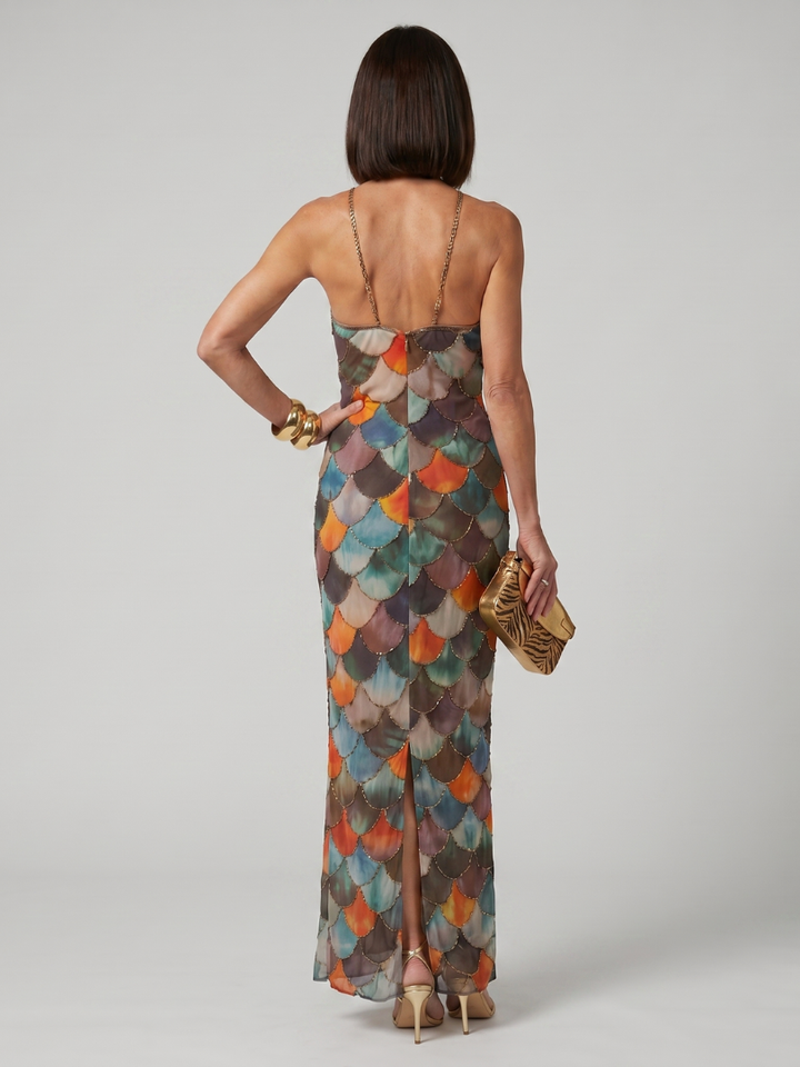 Larkin | Rochie maxi mulată