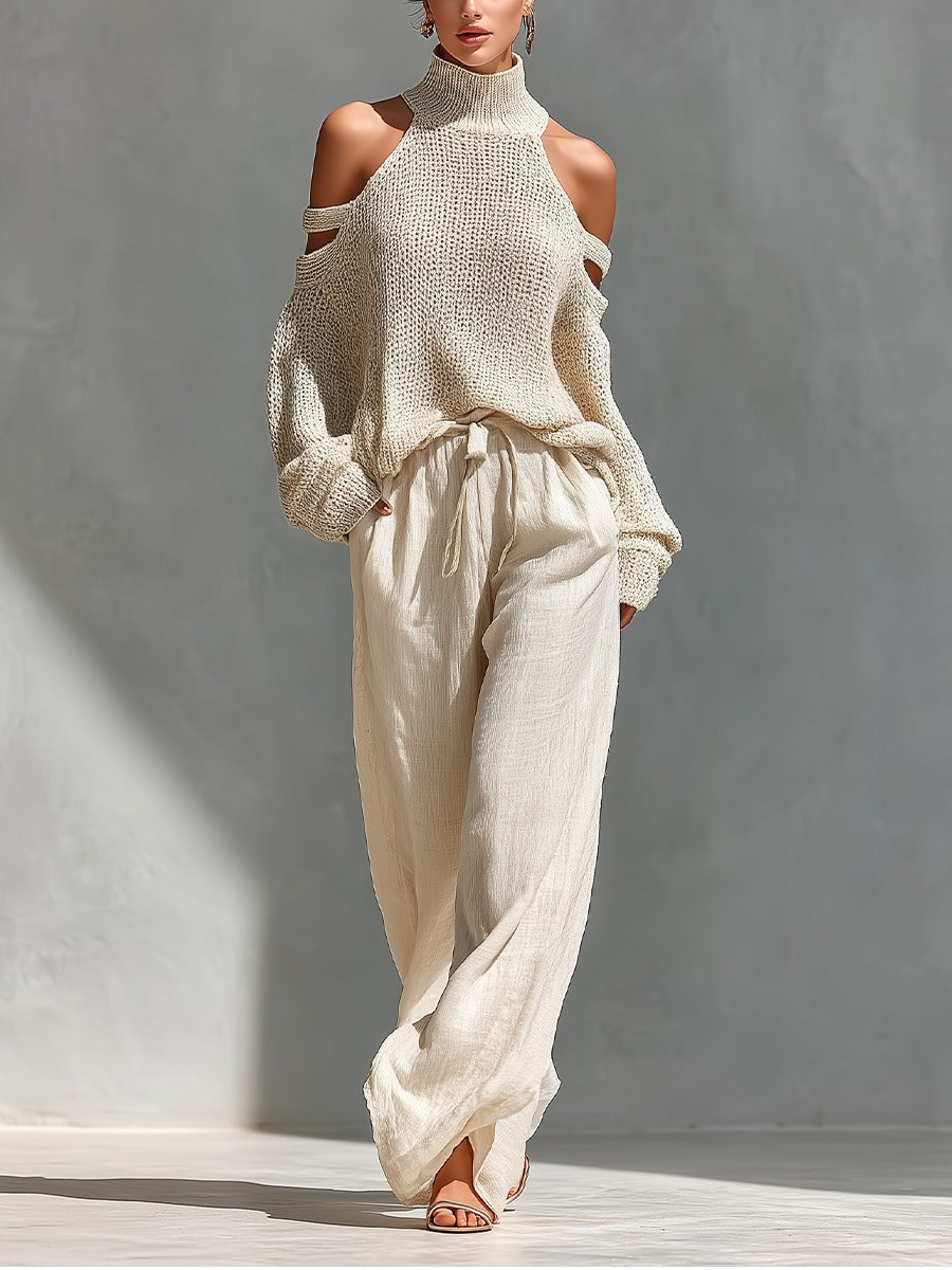 Camilla™ — Set elegant dintr-un sacou și pantaloni largi