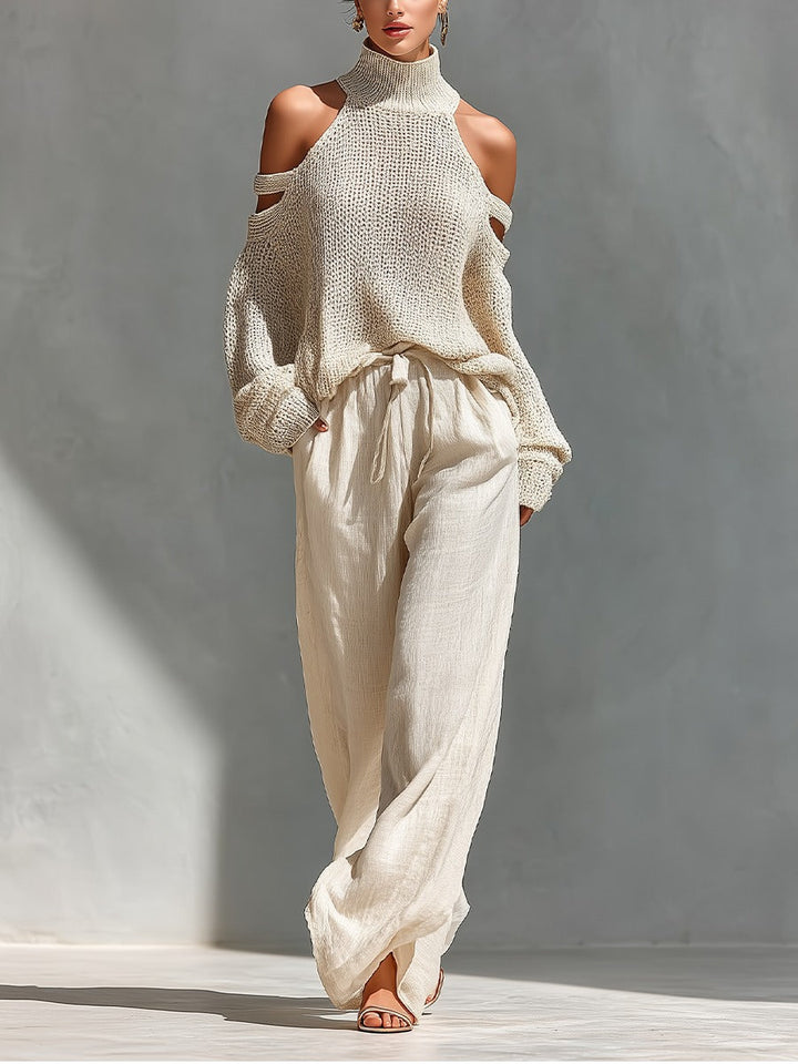 Camilla™ — Set elegant dintr-un sacou și pantaloni largi