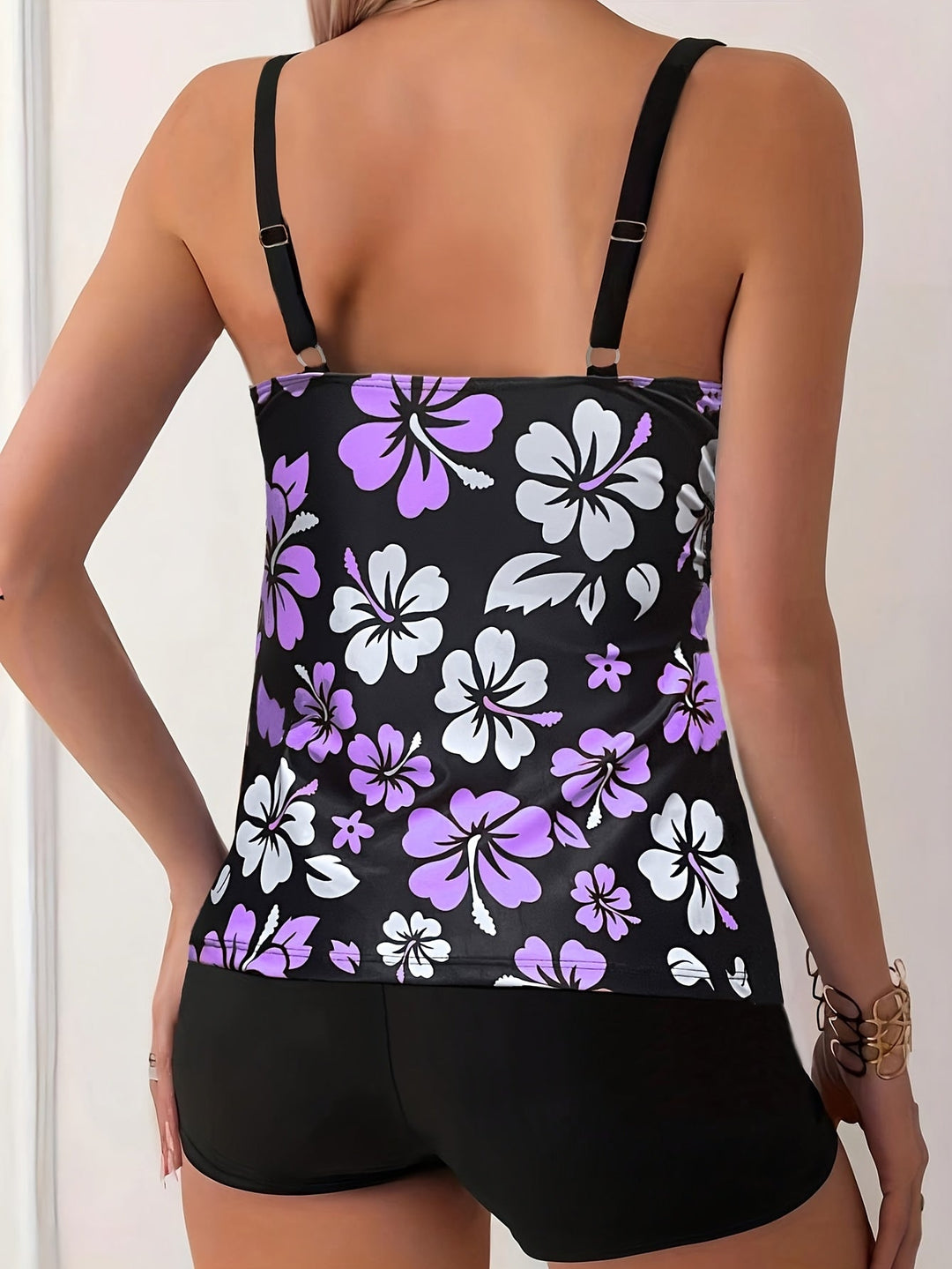 Elena | Tankini Set with Floral Print